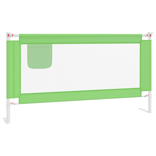 Vidaxl Barandilla De Seguridad Cama De Niño Verde Tela 160x25 Cm_0