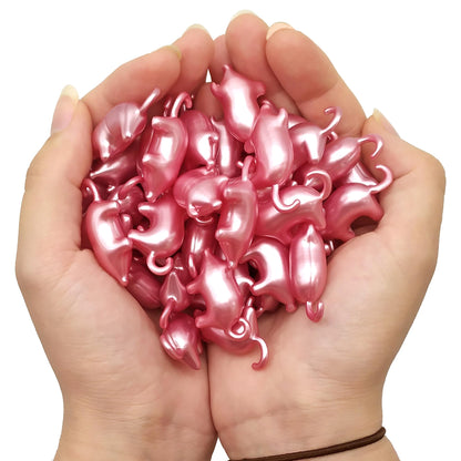Pack Regalo 12 Perlas Baño En Forma De Cerdito - Con Aceite De Soja - Hidrata, Suaviza Y Perfuma La Piel - Aroma Rosas_1
