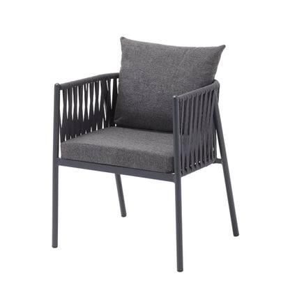 Silla Macka Antracita Para Exterior - Estilo Contemporáneo 65x65x140cm - Well Home_0