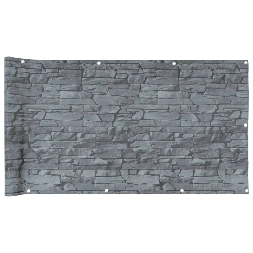 Pantalla De Privacidad De Balcón Pvc Look Piedra Gris 800x120cm / Vetonek_1