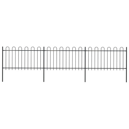 Valla De Jardín Con Puntas De Aro Acero Negro 5,1x1 M / Vetonek_4