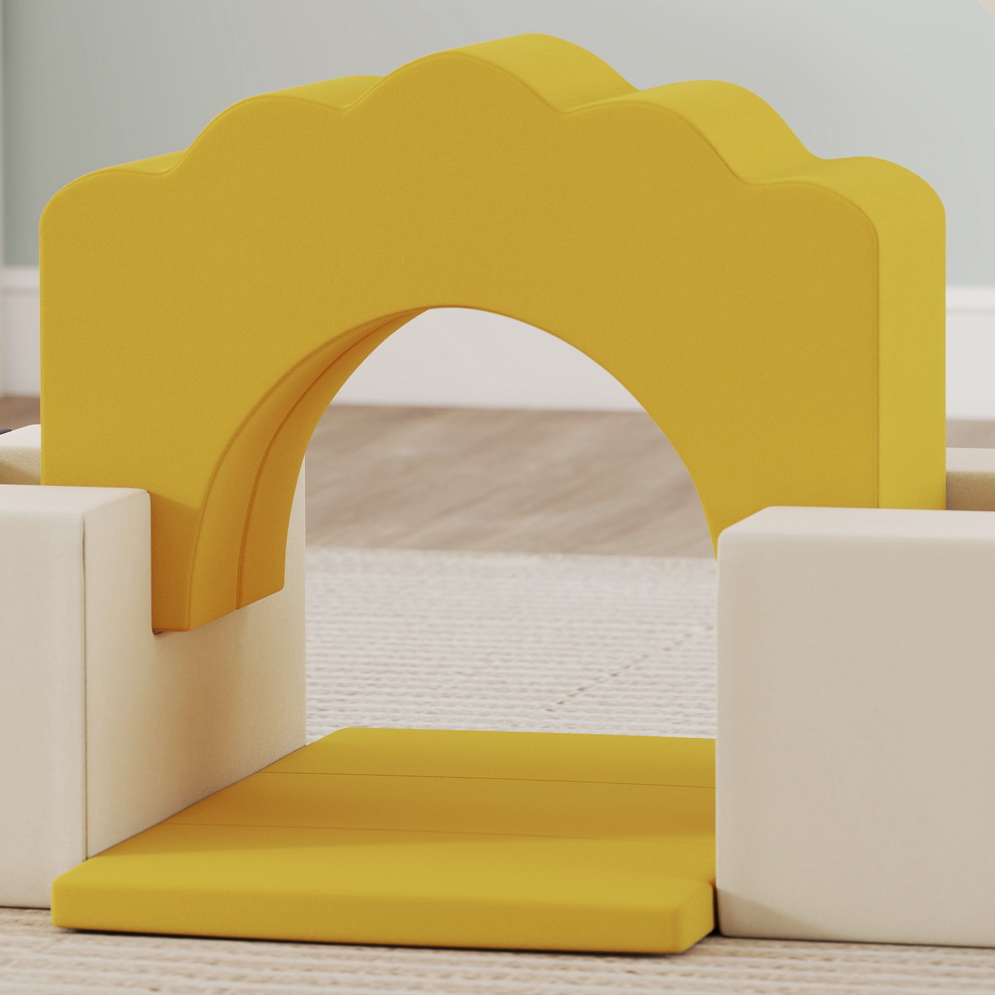 Aiyaplay Juego De 7 Bloques De Espuma Para Niños Para Escalar Y Gatear Amarillo_3