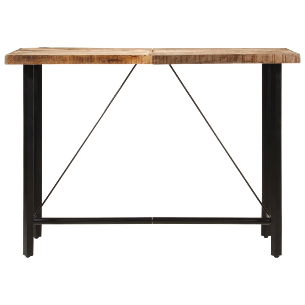 Mesa Alta De Hierro Y Madera Maciza De Mango 150x70x107 Cm_0