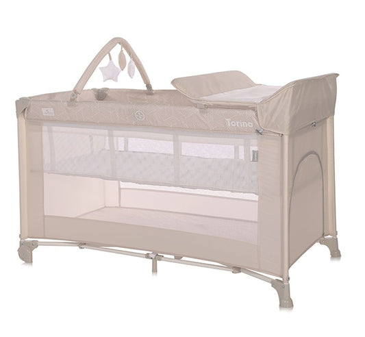 Cuna De Viaje Con Cambiador Torino Plus (2 Niveles) Fog Striped_0