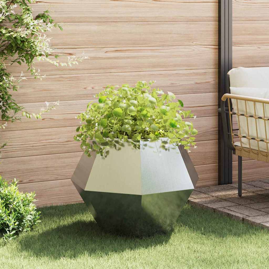 Jardinera 2 Uds. Plateado 75 X 75 X 60 Cm Acero Galvanizado_3