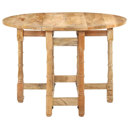 Mesa De Comedor Redonda De Madera Maciza De Mango 110x76 Cm_1