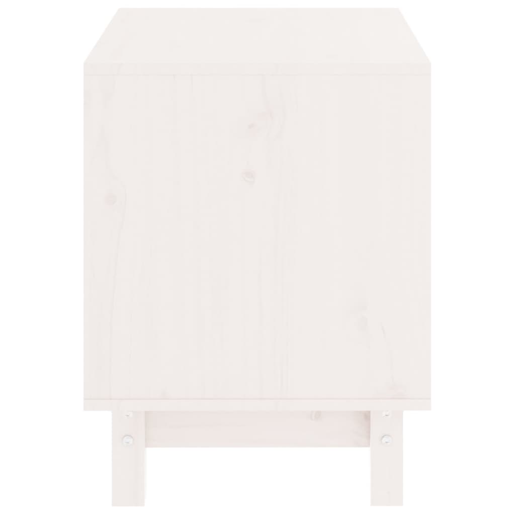 Caseta Para Perros Madera Maciza De Pino Blanco 50x40x52 Cm_4