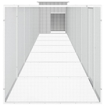 Vidaxl Gallinero De Acero Galvanizado Gris 800x91x100 Cm_3