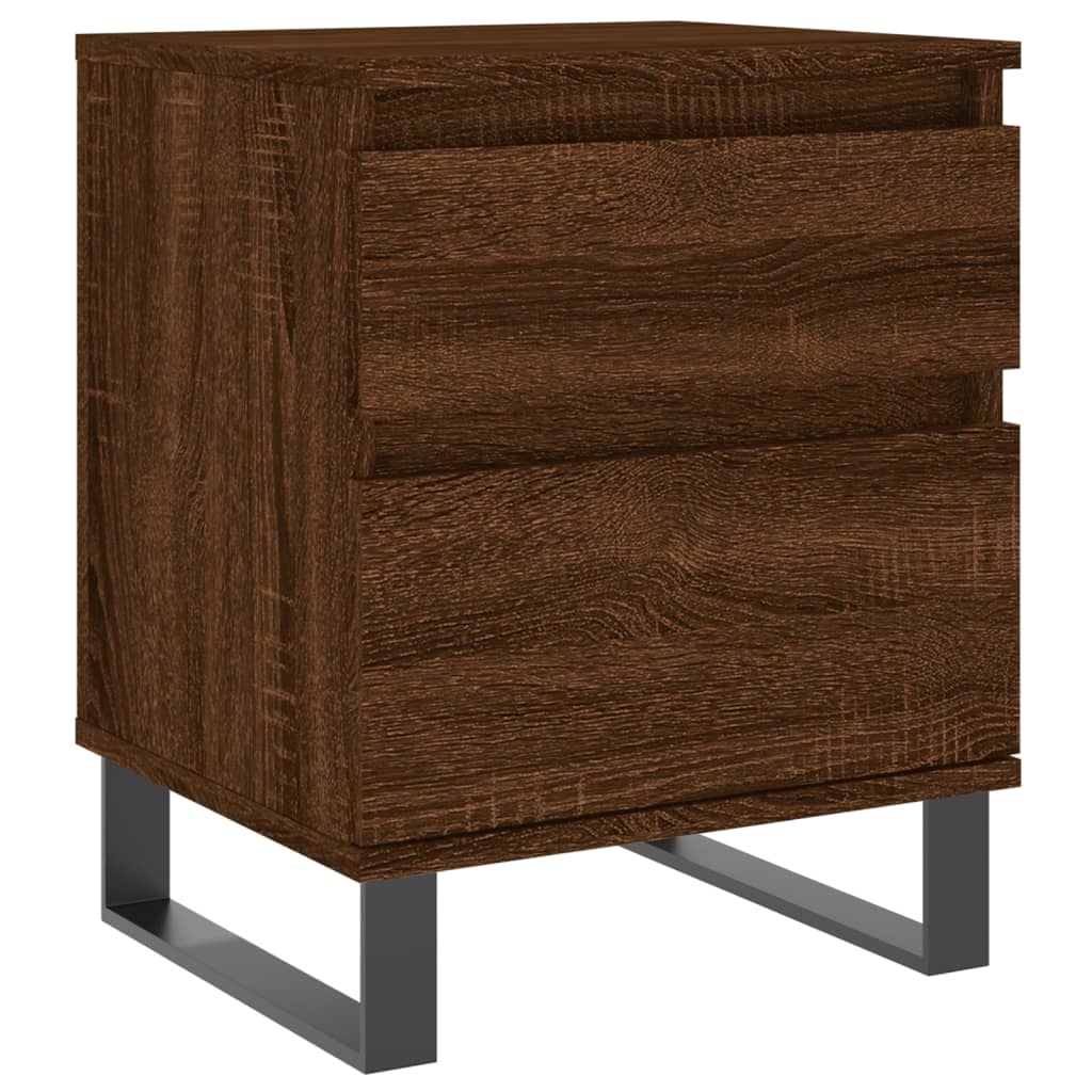 Mesitas Noche 2 Uds Madera Ingeniería Marrón Roble 40x35x50 Cm_3