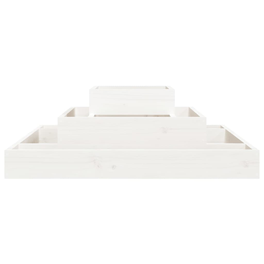 Jardinera De Madera Maciza De Pino Blanco 80x80x27 Cm_3