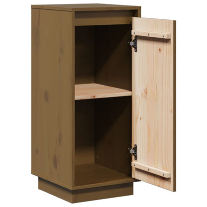 Aparador De Madera Maciza De Pino Marrón Miel 31,5x34x75 Cm / Vetonek_3