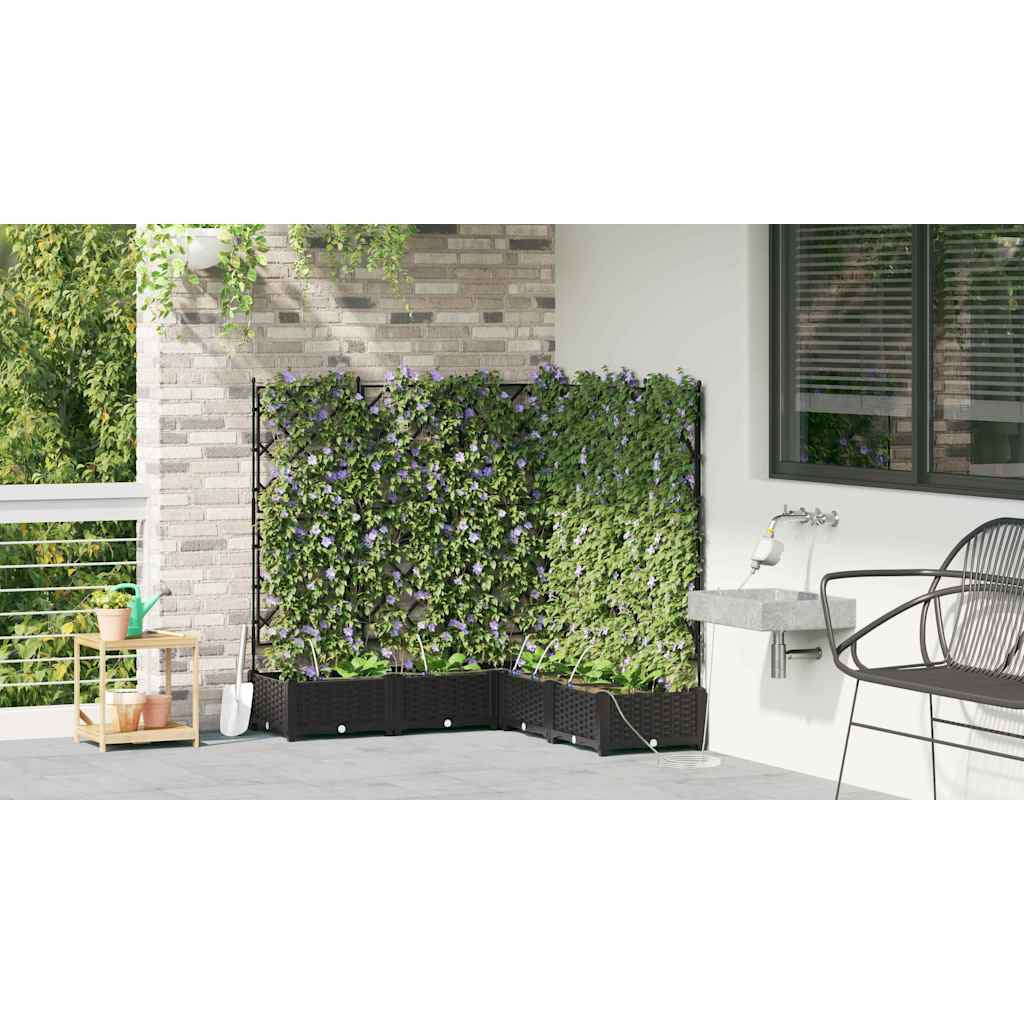 Vidaxl Jardineras Negro 120 X 120 X 126 Cm Acero_3