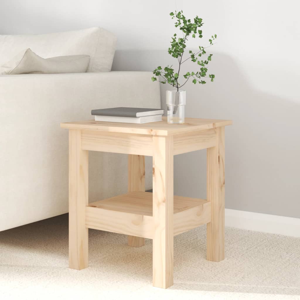 Mesa De Centro De Madera Maciza De Pino 35x35x40 Cm_2