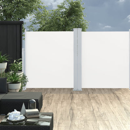 Vidaxl Toldo Lateral Doble Retráctil De Jardín Color Crema 170x600 Cm_1