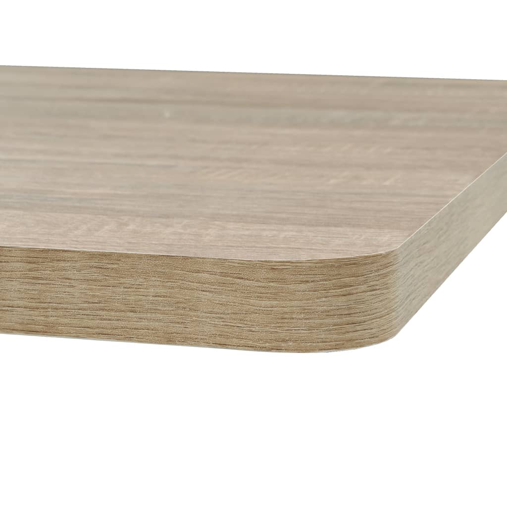 Mesa Bar Bistró Mdf Y Acero Cuadrada Color Roble 80x80x75 Cm_3