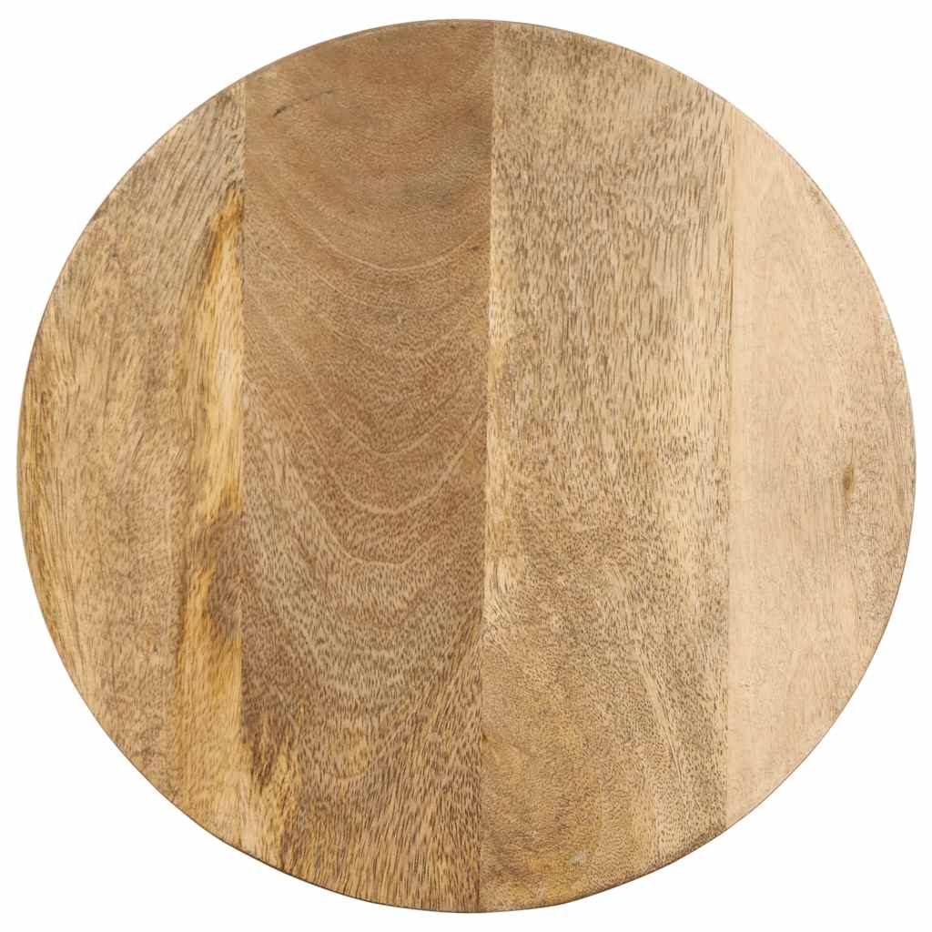 Mesa Auxiliar Madera Maciza De Mango Ø33x50 Cm_2