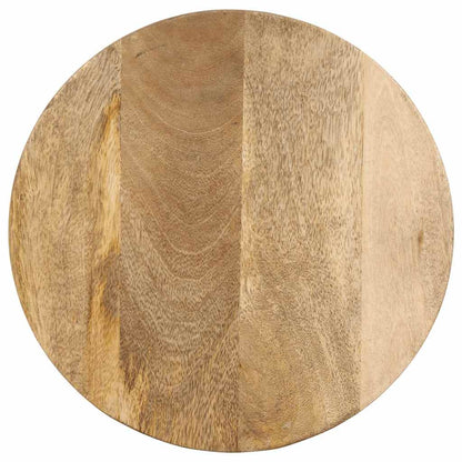 Mesa Auxiliar Madera Maciza De Mango Ø33x50 Cm_2