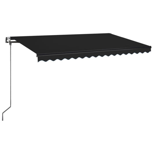 Toldo Automático Led Sensor De Viento Gris Antracita 400x350 Cm_0