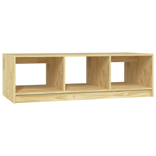 Mesa De Centro De Madera Maciza De Pino 110x50x34 Cm_0