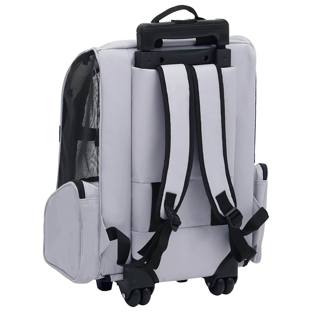 Vidaxl Carro Plegable Para Mascotas Multiusos Gris_3