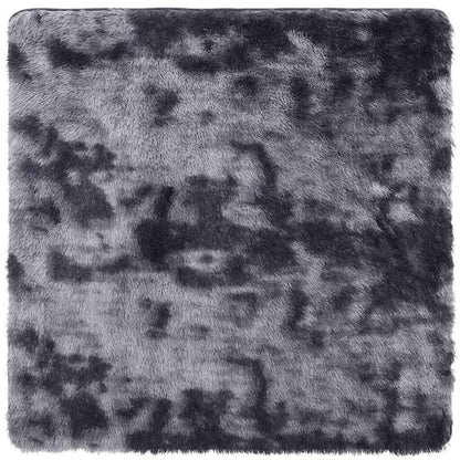 Vidaxl Alfombra De Pelo Largo Navarra Gris Oscuro 120x120 Cm Poliéster_0
