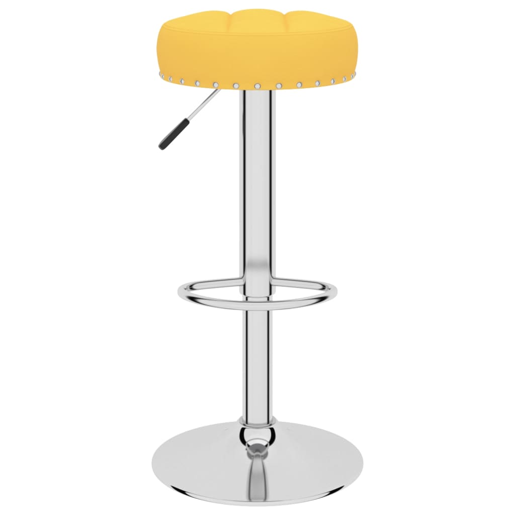 Taburetes De Cocina 2 Unidades Tela Amarillo Mostaza_1