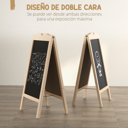 Pizarra Caballete Vinsetto Abeto, Mdf Madera Natural 51x60x101 Cm_5