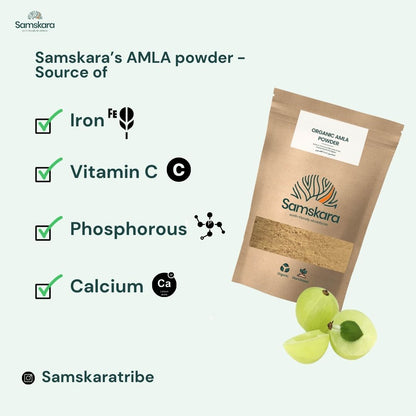 Amla en Polvo BIO | Samskara | para Cabello y Piel | Fuente Natural de Vitamina C, Colágeno y Calcio - 250 gr_3