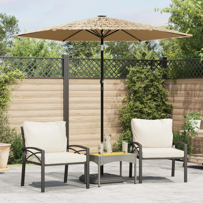 Vidaxl Sombrilla De Jardín Con Poste De Acero Marrón 223x223x213 Cm_1