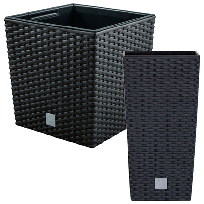 Juego Macetas Rato: Macetero 26,6 Litros Y Macetero 64 Litros En Color Antracita_0