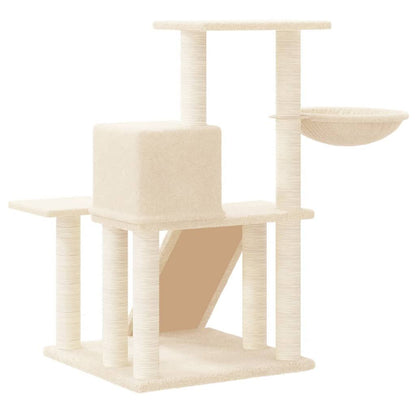 Vidaxl Rascador Para Gatos Con Postes De Sisal Color Crema 82 Cm_4