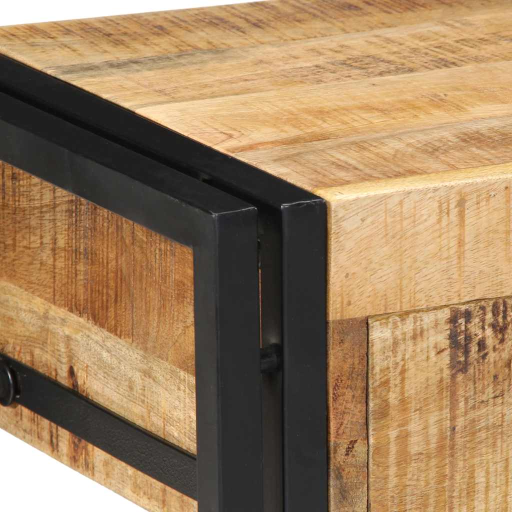 Mesita De Noche Madera Maciza De Mango 40x35x50 Cm_4