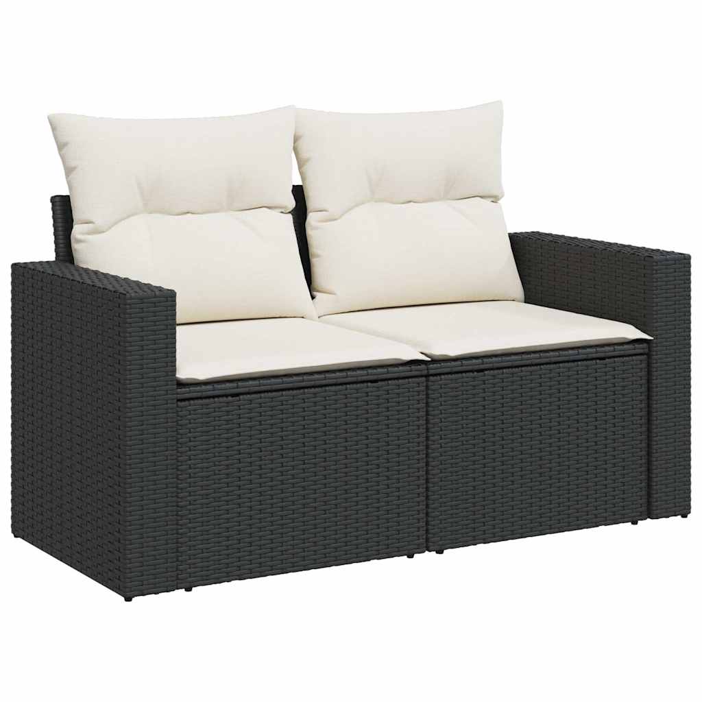 Set Sofás Jardín Y Cojines 6 Pzas Ratán Sintético Acacia Negro / Vetonek_5