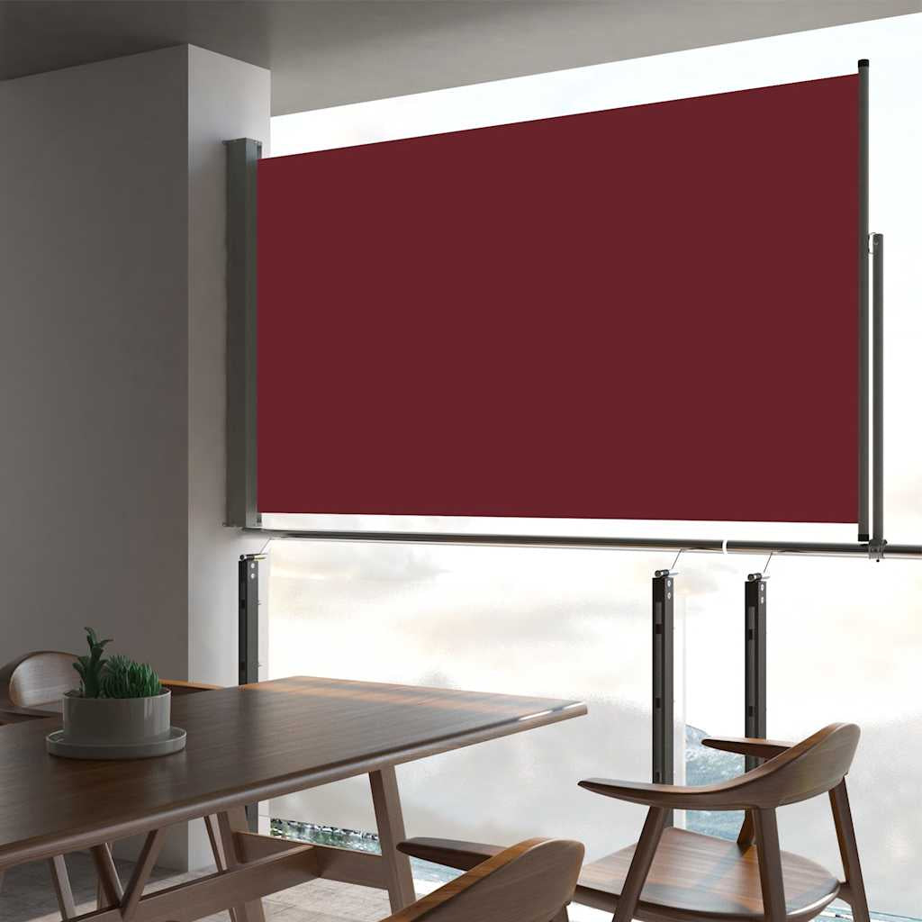 Vidaxl Toldo Lateral Retráctil De Patio Rojo 140x300 Cm_1