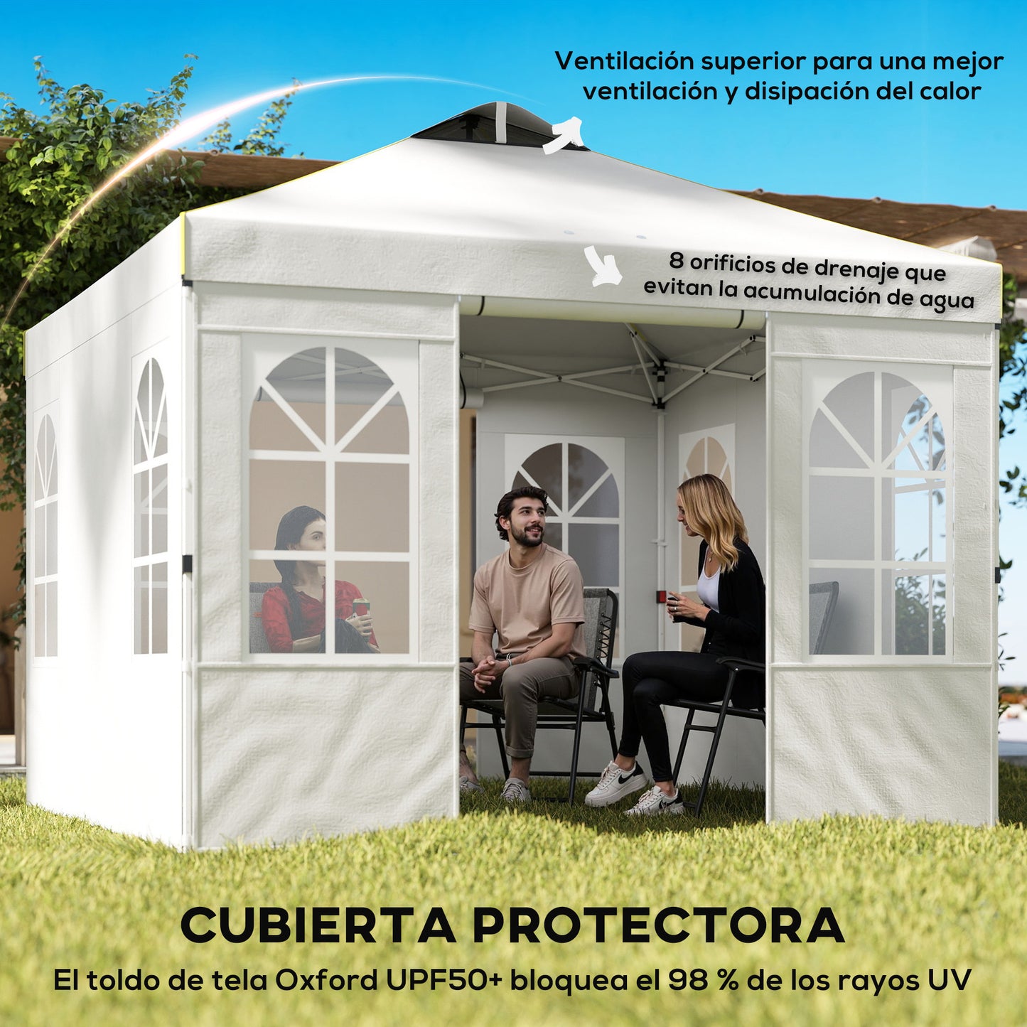 Outsunny Carpa Plegable 3x3 M_3