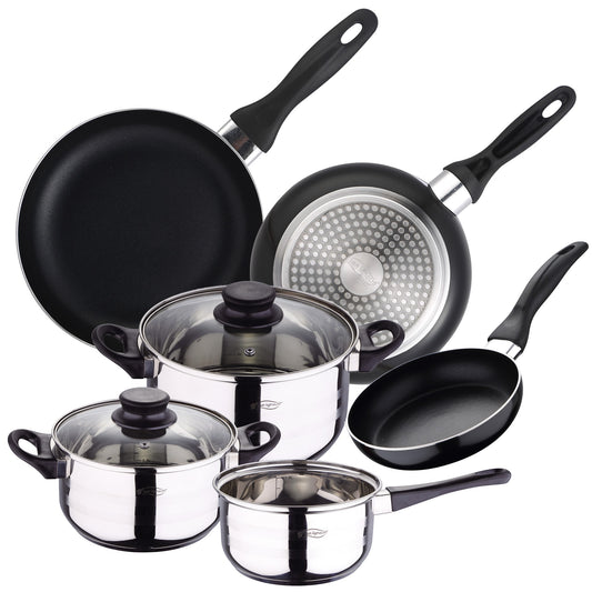 Set San Ignacio: Juego De Tres Sartenes + Batería De Cocina 5 Piezas_0