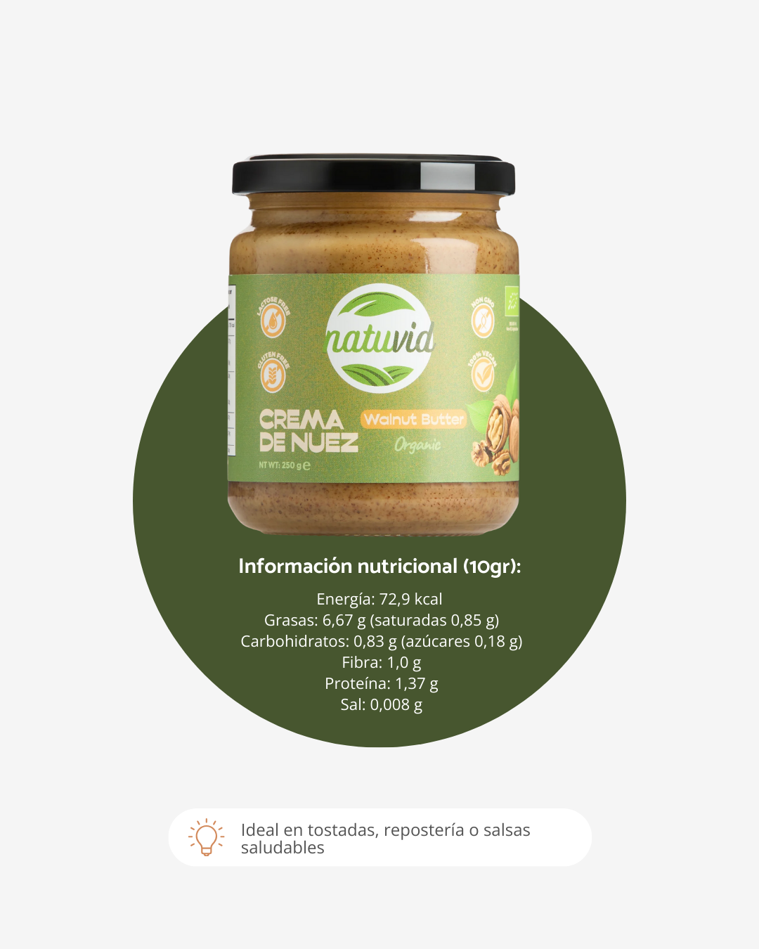 Crema Orgánica De Nuez