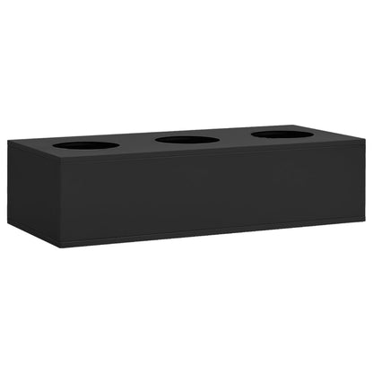 Armario De Puerta Corrediza Con Macetero Gris Antracita Acero_1