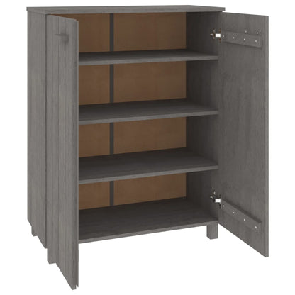 Zapatero Hamar Madera Maciza Pino Gris Claro 85x40x108 Cm / Vetonek_4