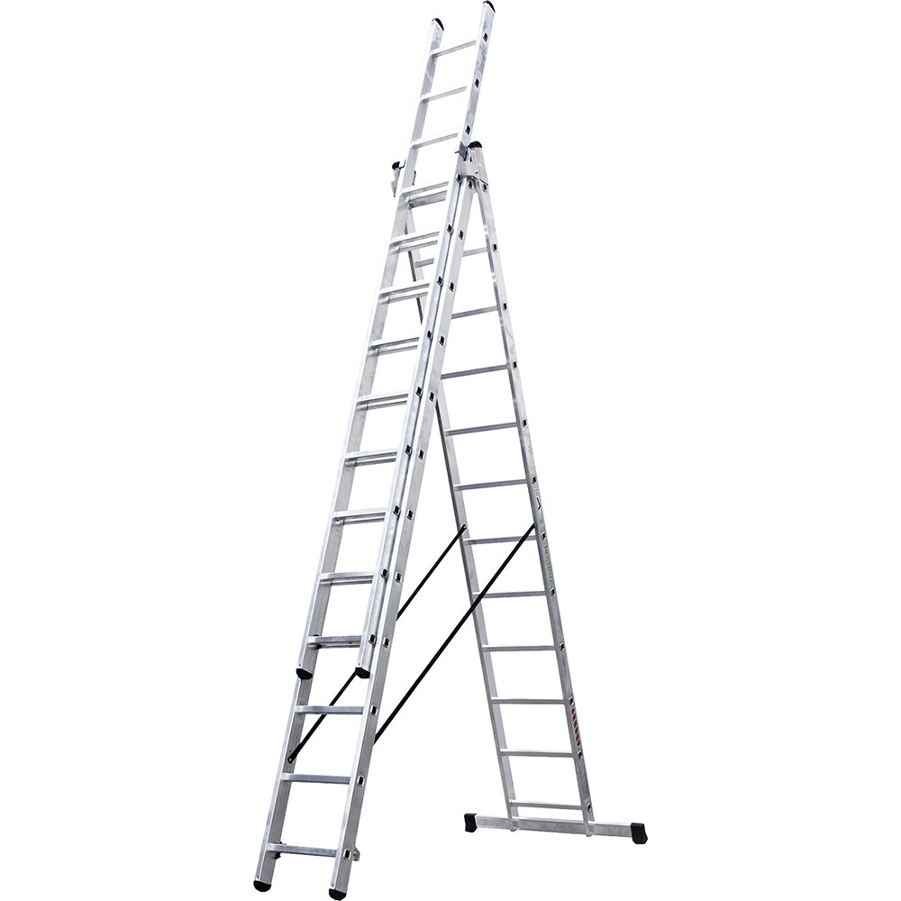 Escalera Aluminio Extensible Pro Triple - 17 Peldaños - 5+5+5 M_0