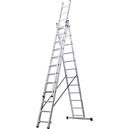 Escalera Aluminio Extensible Pro Triple - 17 Peldaños - 5+5+5 M_0
