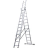 Escalera Aluminio Extensible Pro Triple - 10 Peldaños - 3+3+3 M