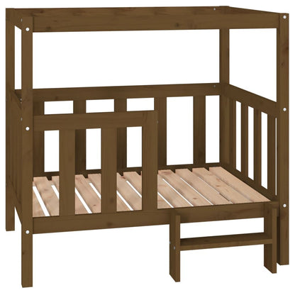 Vidaxl Cama Perros Madera Maciza Pino Marrón Miel 105,5x83,5x100 Cm_0