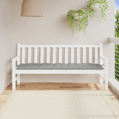 Vidaxl Cojín De Banco De Jardín Tela Oxford Gris 180x50x7 Cm_1