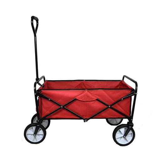 Carretilla De Jardín Plegable Roja Para Jardinería Con Funda Impermeable_0