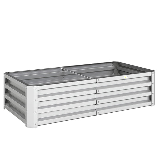 Outsunny Jardinera Exterior Grande De Acero Galvanizado_0