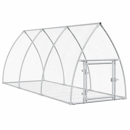 Vidaxl Conejera Acero Galvanizado Plateado 300x105x120 Cm_0