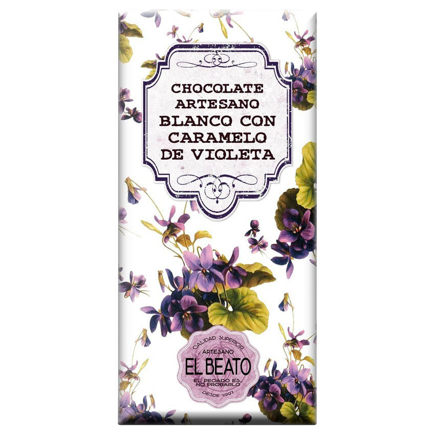 Chocolate Artesano Blanco Con Caramelo De Violetas_0