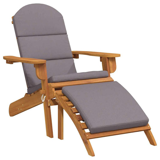 Vidaxl Silla De Jardín Adirondack Con Reposapiés Madera Maciza Acacia_0