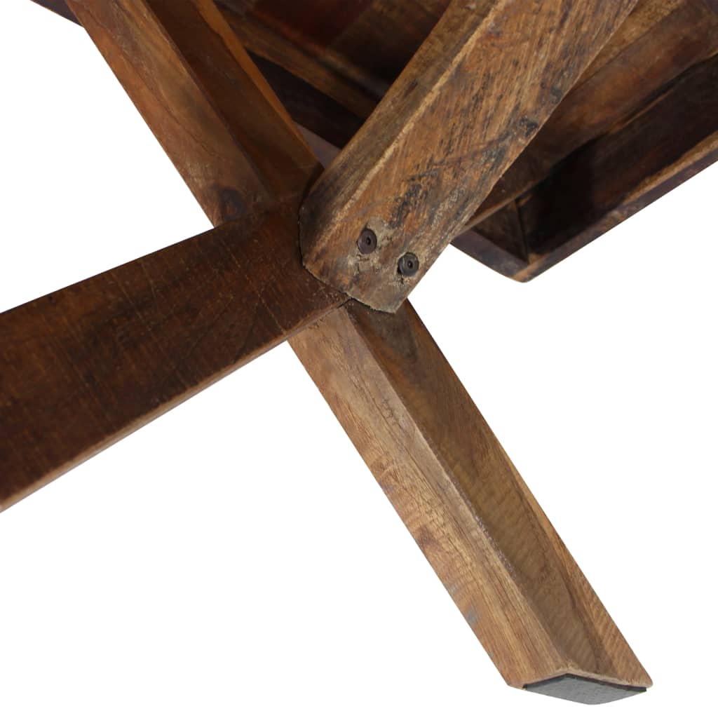 Mesa De Centro Madera Reciclada Mixta 110x60x45 Cm._3